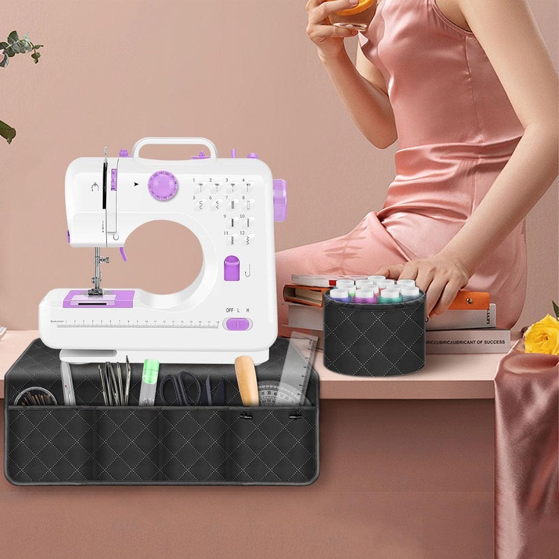 Grekos Sewing Machine Pad for Table, Non-Slip Dust Cover Complete with Pockets Fabric & Parts Organizer, Dust cover for Sewing Accessories, Kits and Supplies - Image 4